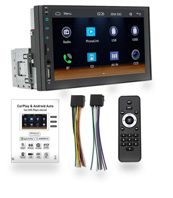 7-inch QLED Display Android MP5 Car Audio — Stereo Receivers, Simplistic Living Home