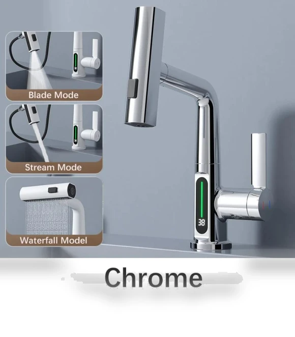 Digital Display Temperature Faucet — Smart-Touch Kitchen Faucets, JOHO