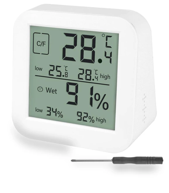 LCD Digital Dual-Screen Touchscreen Hygrothermograph — Hygrometers, DC-HOME-3