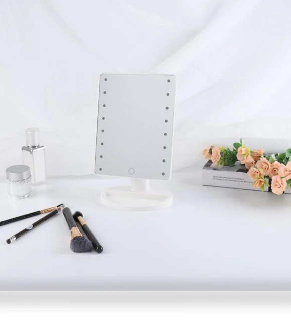 LED Vanity Mirror with Touch Switch — Handheld, JOHO