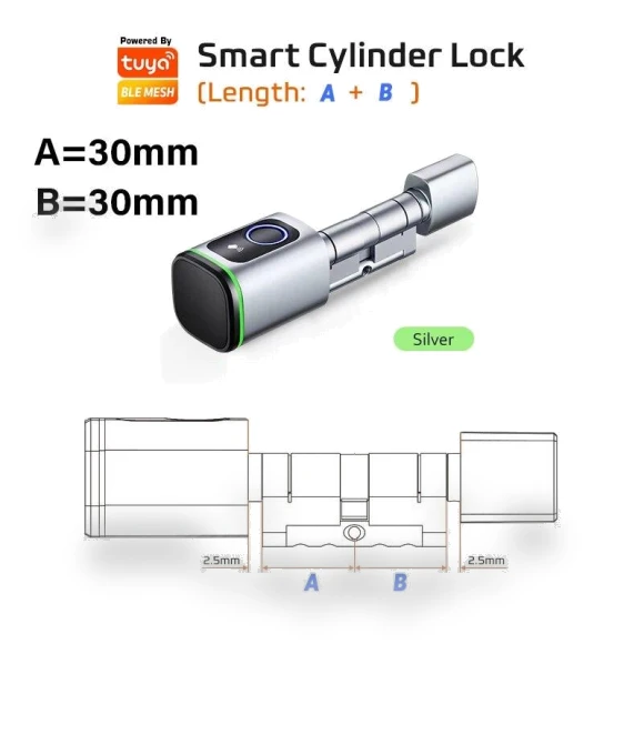 Smart Cylinder Lock with Fingerprint — Smart Home Security, Super Dream Home