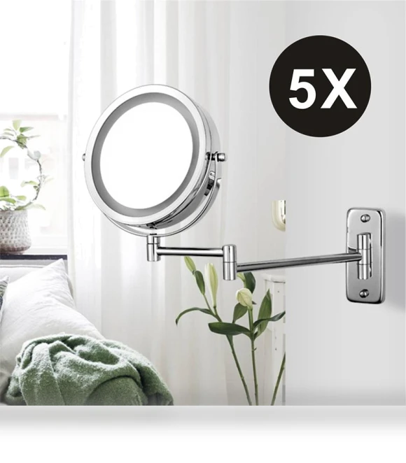 Smart Makeup Mirror with Adjustable Lighting — Handheld, Vinde Home