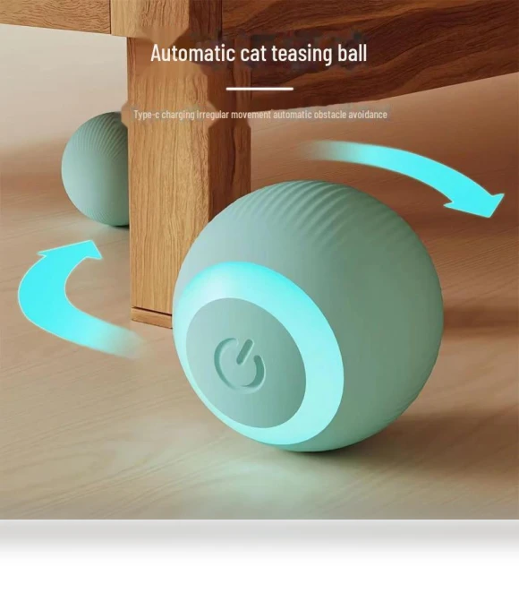 Smart Rolling Electric Toy Ball for Cats — Balls, AI Supermarket