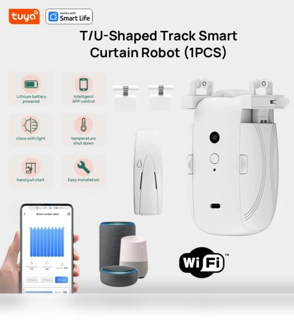 Smart WiFi Curtain Robot Holder — Smart Home Hubs & Controllers, Build My Home