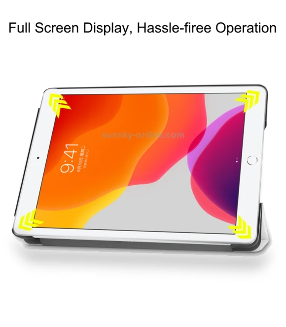Custer Texture Horizontal Flip Smart PU Leather Case for iPad 10.2 — Keyboard Cases