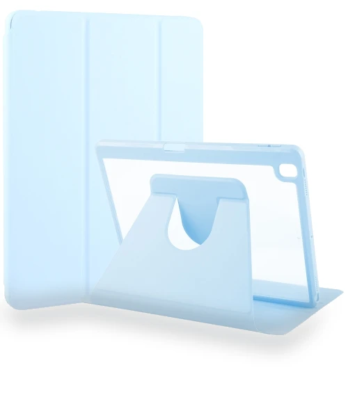 Acrylic TPU 3-folding Rotating Smart Tablet Leather Case for iPad 10.2 — Keyboard Cases, GEBEI