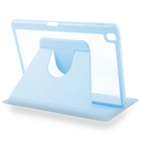 Acrylic TPU 3-folding Rotating Smart Tablet Leather Case for iPad 10.2 — Keyboard Cases, GEBEI