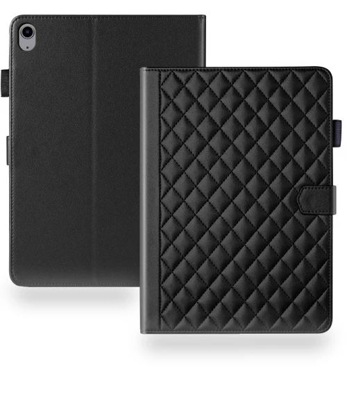 Rhombus Lattice Leather Smart Tablet Case for iPad 10th Gen 10.9 2022 — Keyboard Cases