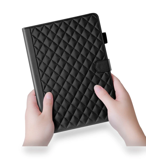 Rhombus Lattice Leather Smart Tablet Case for iPad 10th Gen 10.9 2022 — Keyboard Cases