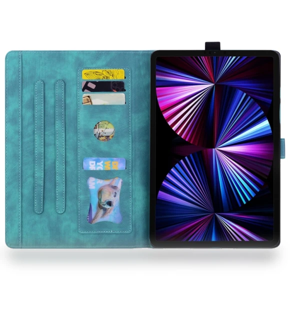 Cartoon Sakura Cat Embossed Smart Leather Tablet Case for iPad 10th Gen 10.9 2022 — Keyboard Cases