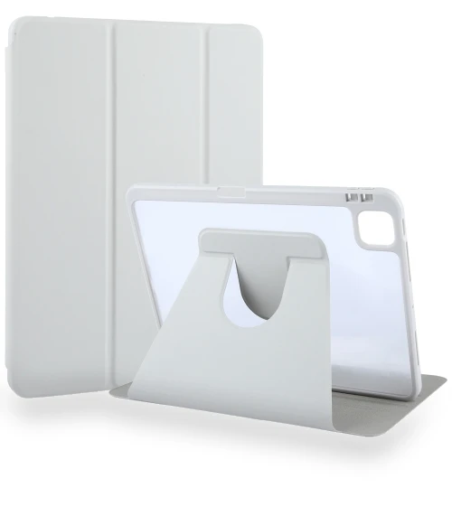 Acrylic TPU 3-folding Rotating Smart Tablet Leather Case for iPad 10th Gen 10.9 2022 — Protective Cases, GEBEI