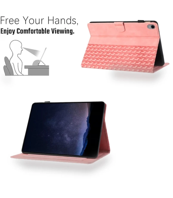 Building Blocks Embossed Leather Smart Tablet Case for iPad 10th Gen 10.9 2022 — Keyboard Cases