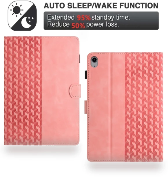 Building Blocks Embossed Leather Smart Tablet Case for iPad 10th Gen 10.9 2022 — Keyboard Cases