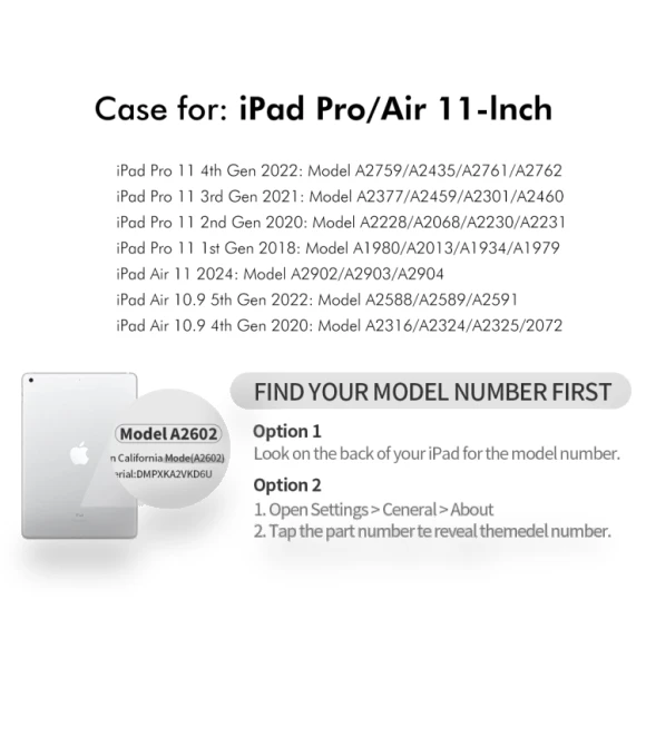 360 Rotation TPU Leather Smart Tablet Case with Pen Slot for iPad Air — Protective Cases, ENKAY