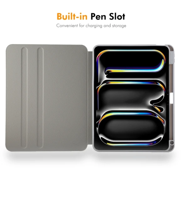 360 Rotation TPU Leather Smart Tablet Case with Pen Slot for iPad Pro 12.9 2022/Air 13 2024 — Protective Cases, ENKAY