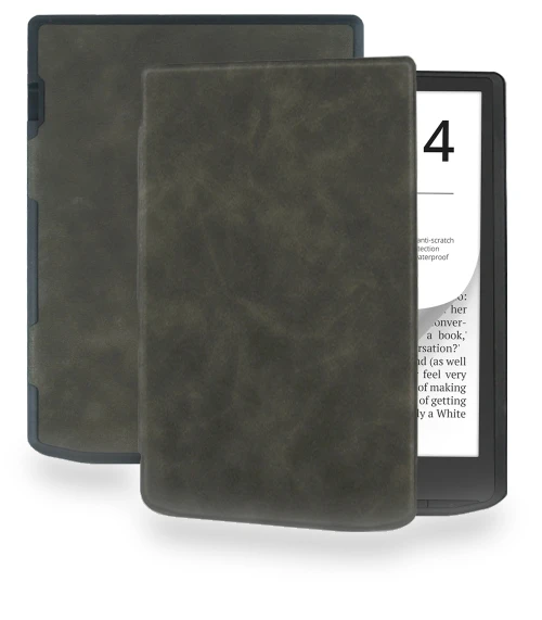 Retro Skin-feel Leather Smart Tablet Case for Pocketbook InkPad 4/Color2/3/PB743 — Protective Cases, Pocketbook