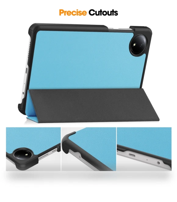 Tri-fold Leather Smart Tablet Case for Redmi Pad SE 4G 8.7 — Protective Cases, ENKAY
