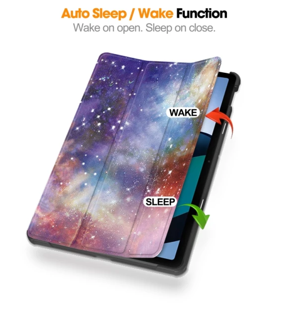 3-Fold Holder Smart Leather Tablet Case for Xiaomi Redmi Pad SE — Keyboard Cases, Xiaomi