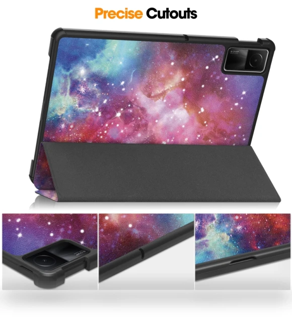 3-Fold Holder Smart Leather Tablet Case for Xiaomi Redmi Pad SE — Keyboard Cases, Xiaomi