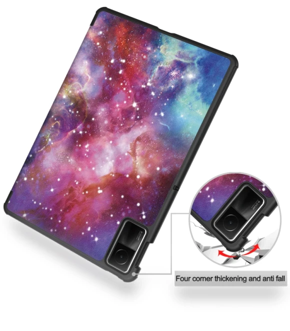 3-Fold Holder Smart Leather Tablet Case for Xiaomi Redmi Pad SE — Keyboard Cases, Xiaomi