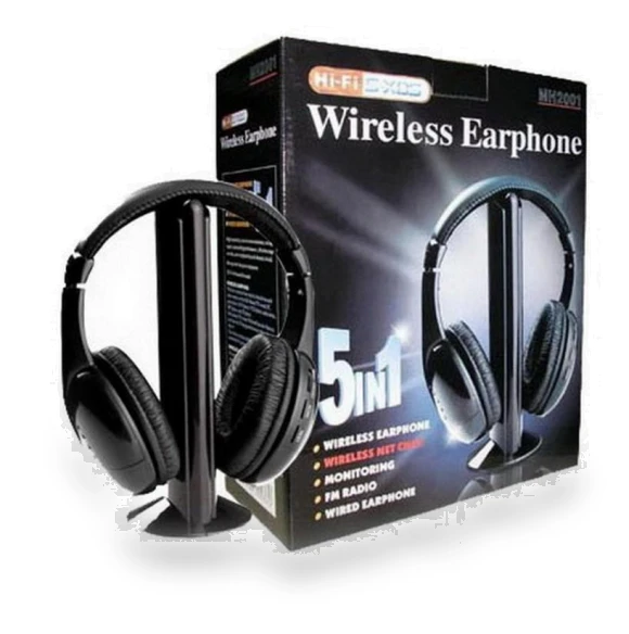 Classic Wireless Stereo Headset for TV — Audio Enhancements for Home, AI Supermarket