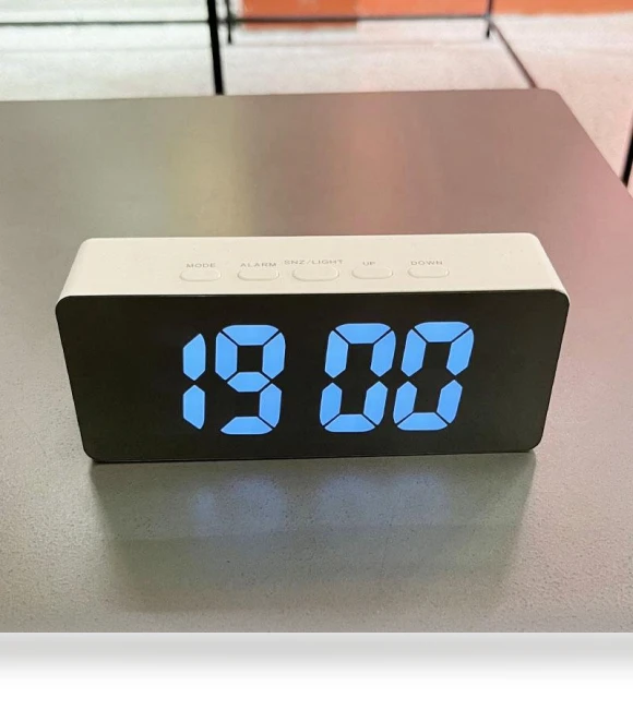 LED Mirror Alarm Clock — Clocks, AI Supermarket