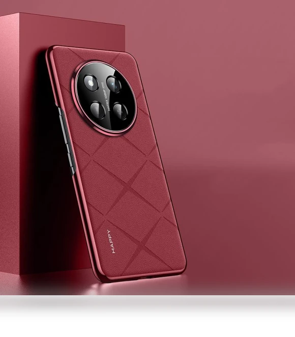 Luxury Mesh Pattern PU Leather Case — Phone Accessories, KEYSION