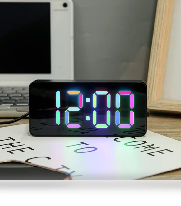 RGB Mirror Alarm Clock — Alarms & Clocks, AI Supermarket