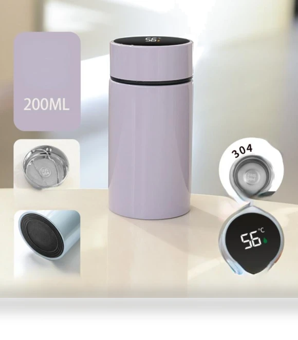 Smart Temperature Display Thermos Bottle — Beverage Warmers, JR-Studio
