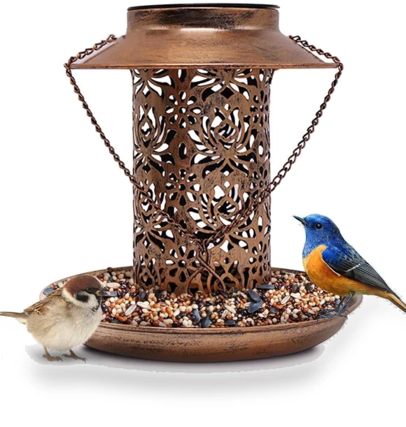 Solar-Powered Dual-Use Bird Feeder with Decorative Lawn Lighting — Backyard Birding, AI Supermarket