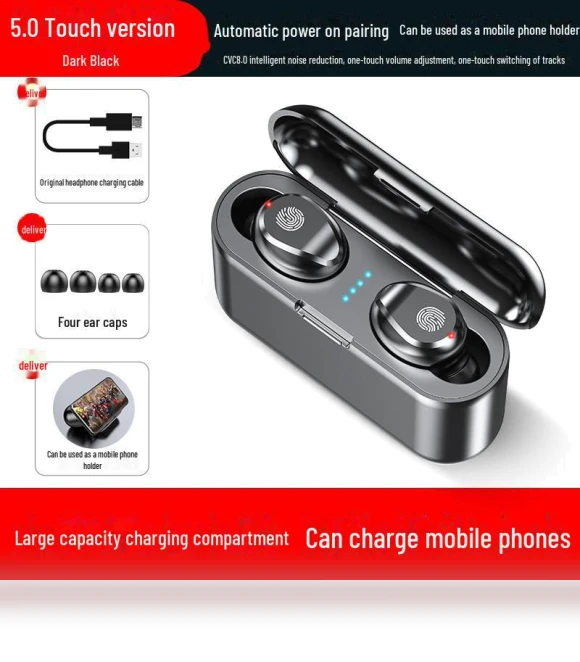 Touch Display Wireless Earbuds — In-Ear Headphones, Best Electronics