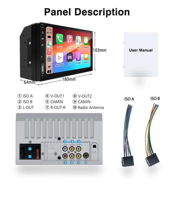 7-inch Carplay Android Auto Player — Stereo Receivers, Auto Accessories Home