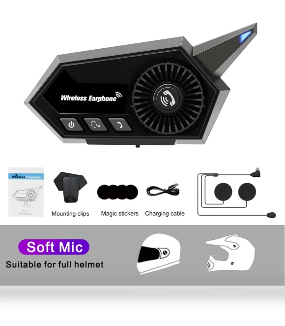 Motorcycle Helmet Headset — Communication, Cars Auto Home