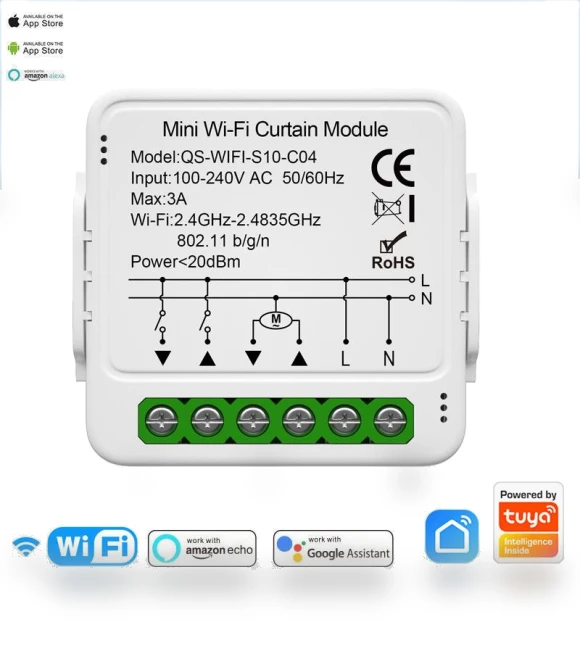 Smart Curtain Switch Mini Module — Smart Home Hubs & Controllers, Tuya