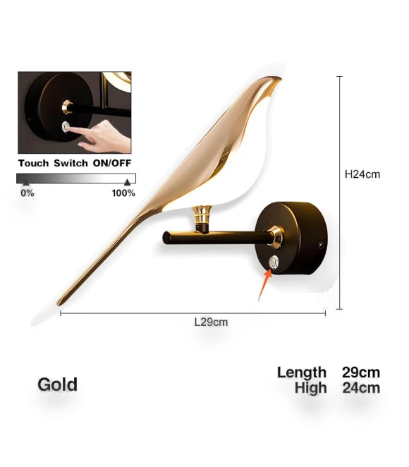Touch Switch Wall Sconce — Wall Lamps & Sconces, Chic Home