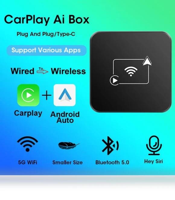 Wireless CarPlay Android Auto Adapter Dongle — Stereo Receivers, Auto Accessories Home