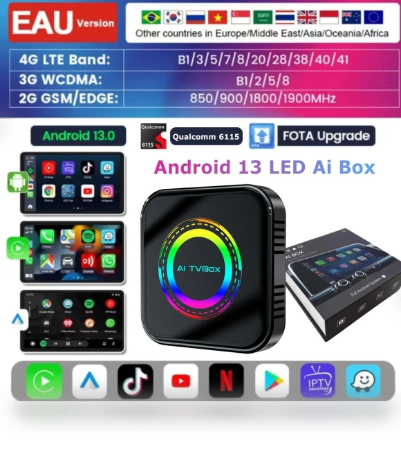 Wireless Carplay LED TV Box — Streaming Devices, Auto Launcher