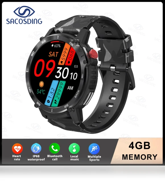 Outdoor Military 3ATM Waterproof Bluetooth Call Smartwatch — Smartwatches, Tiktop2
