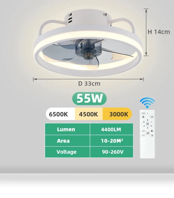 Smart Ceiling Fan with Light — Ceiling Fans, Modern Home Furnishing