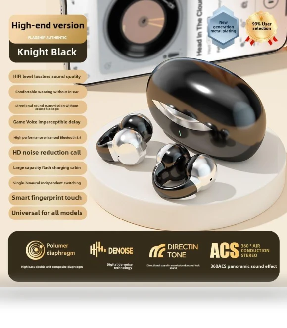 Wireless Clip-On Headphones — Over-Ear Headphones, Pento Smart