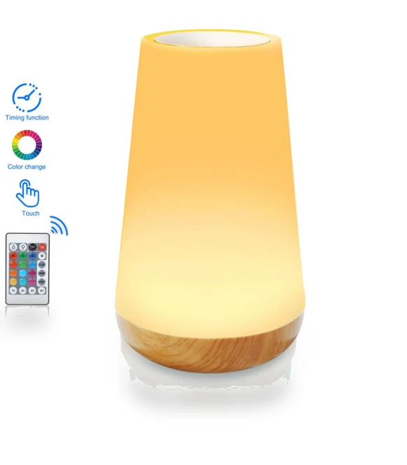 13-Color LED Night Light with RGB Remote Control — Night Lights, DC-HOME Textile
