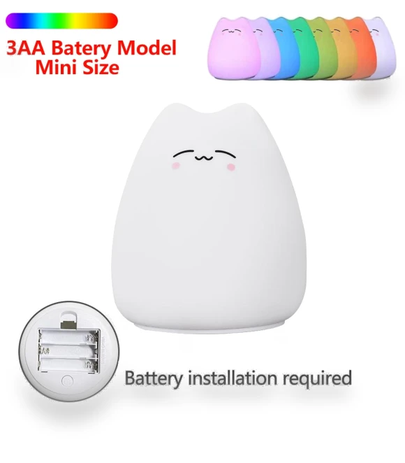 Cute Cat Night Light for Kids — Night Lights, Modern Home Furnishing
