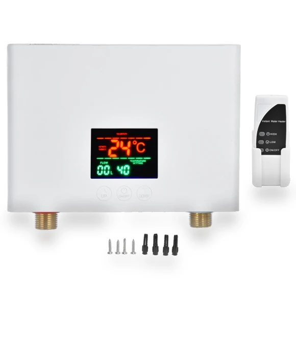 Flow-Through Water Heater with Remote Control — Towel Warmers, Modern Home Furnishing