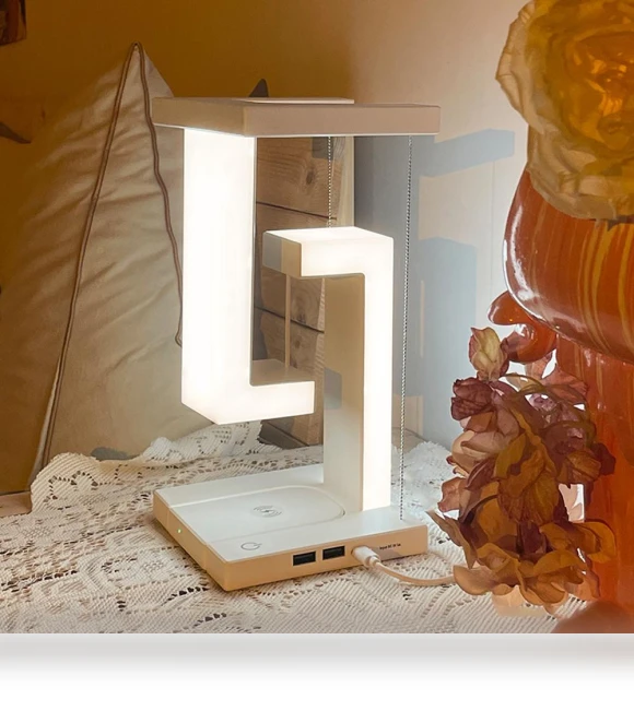 Multifunctional Night Light with Wireless Charging — Desk & Table Lighting, Modern Home Furnishing