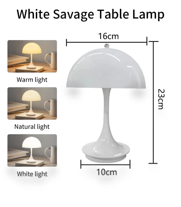 Rechargeable USB Night Light Scandinavian Mushroom Table Lamp — Lamps & Shades, Modern Home Furnishing