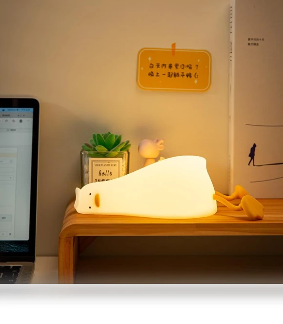 Silicone Night Light in Duck Shape for Kids — Night Lights, Modern Home Furnishing