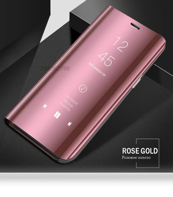 Smart Mirror Leather Flip Cover — Phone Accessories, hengbo-Cases