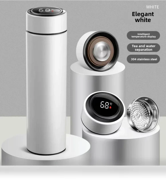 Smart Thermos Cup with LED Touch Digital Display — Beverage Warmers, DC-HOME Textile