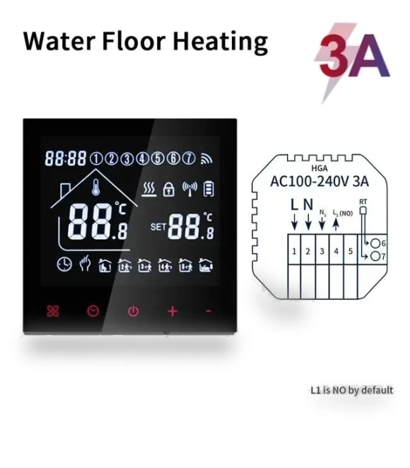 Smart Wi-Fi Thermostat — Home Climate Control, Modern Home Furnishing