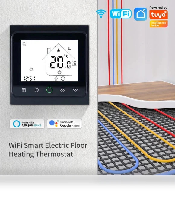 Smart WiFi Thermostat — Home Climate Control, Modern Home Furnishing